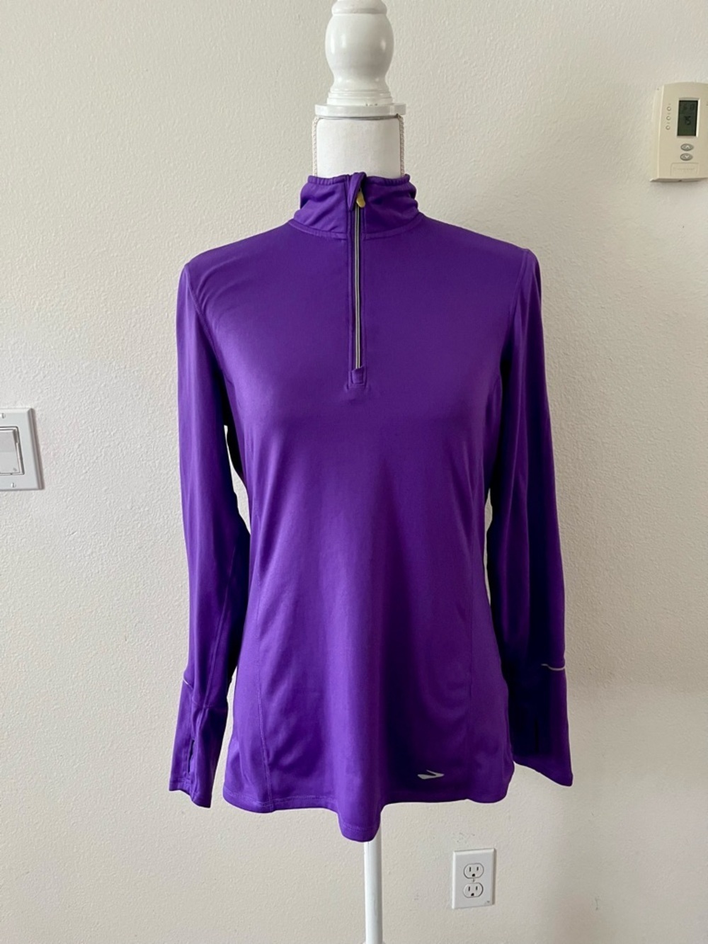 Purple Half-Zip Performance Long Sleeve Top